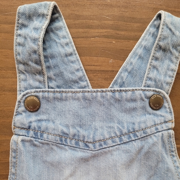 Old Navy 100% Cotton Denim Jean Overall Dress Size 18 to 24 Months - Picture 3 of 7